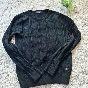 Crimsoune Club preppy school girl crew neck navy warm university sweater.